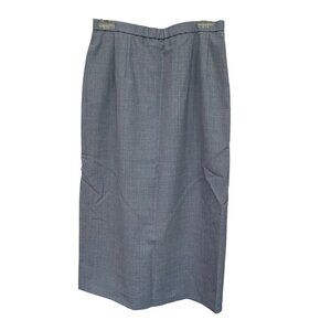 Vintage‎ Pendleton Modest Skirt Solid Blue Virgin Wool Size 10